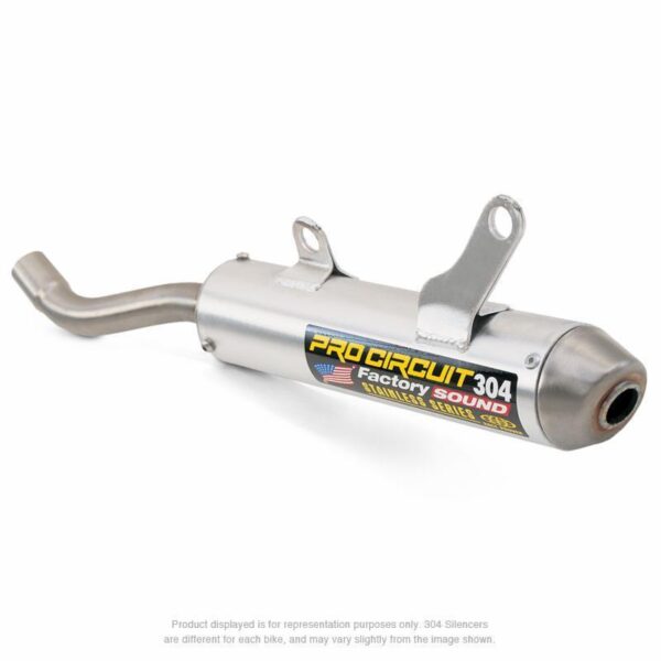 PRO CIRCUIT 304 Muffler Brushed Aluminum/Stainless Steel End Cap Honda CR500R (SH89500-SE)