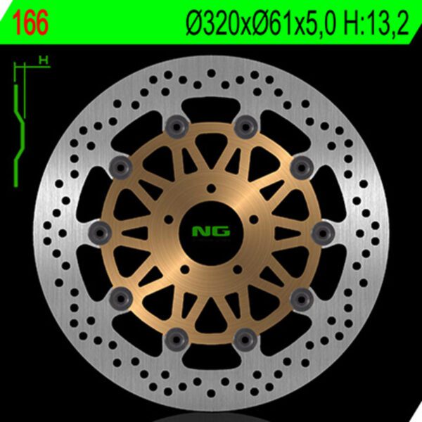 NG BRAKES Floating brake disc - 166 (166)