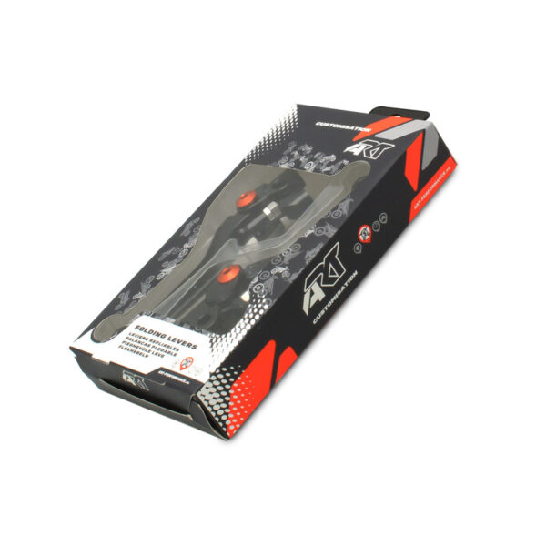 ART Foldable Levers Black/Orange Screw by Pair KTM/Husqvarna (MX7284-MX8283-OR)