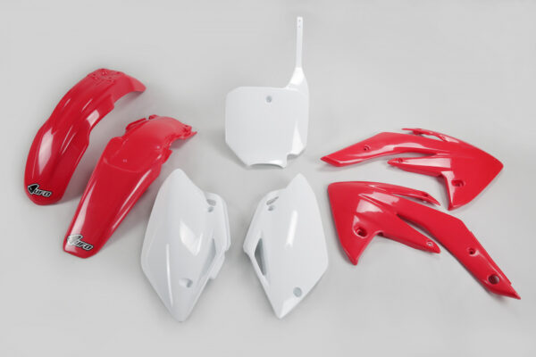 UFO Plastic Kit OEM Color Red/White Honda CRF150R/150F (HOKIT111@999)