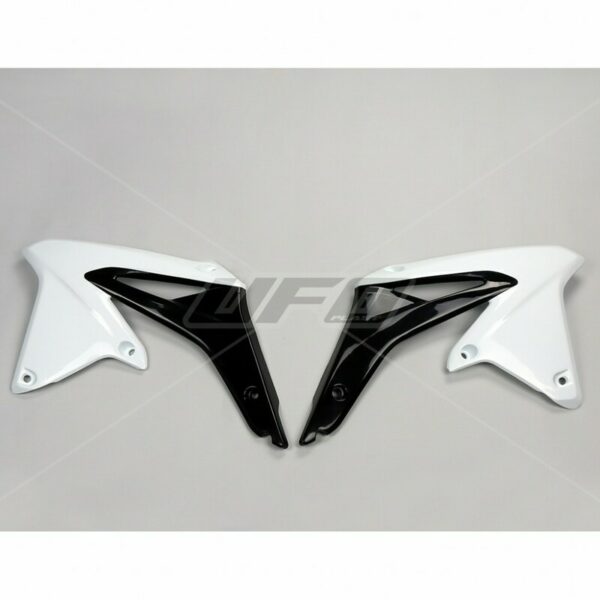 UFO Radiator Covers White/Black Suzuki RM-Z450 (SU04917@041)