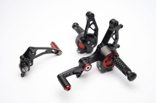 GILLES TOOLING RCT10GT Adjustable Rearset Black Ducati 848/1100 Streetfighter (RCT10GT-D04-B)