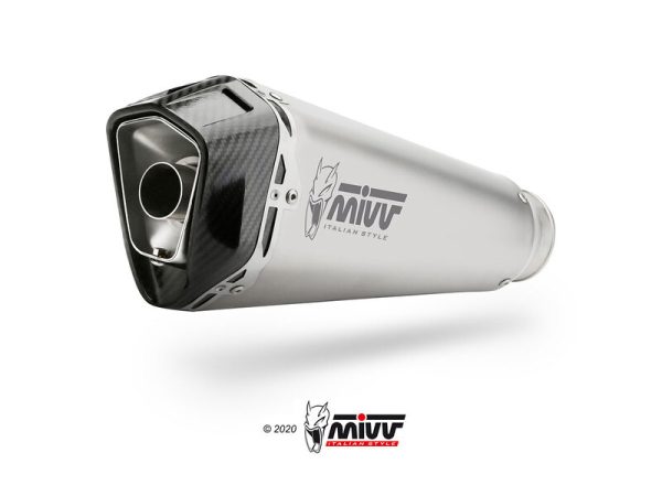 MIVV Delta Race Silencer - Stainless Steel/Carbon Ducati Multistrada 1200