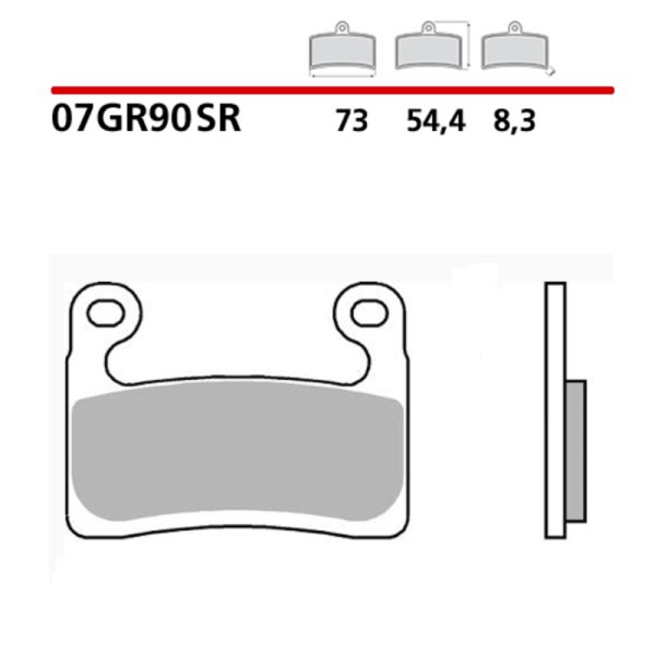 BREMBO Road/Sport Sintered Metal Brake Pads - 07GR90SR