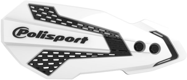 POLISPORT MX Flow Handguards White / Black - Kawasaki KX250F / 450F