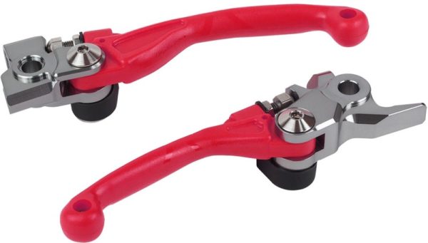 POLISPORT Pivot Unbreakable Lever Set Red - Honda CR125R / 250R