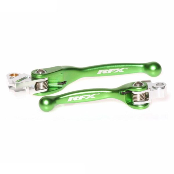 RFX Race Forged Flexible Lever Set (Green) - Kawasaki KXF450