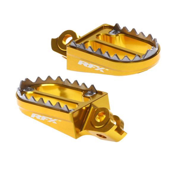 RFX Pro Series 2 Footrests (Yellow) - Suzuki RMZ250/450