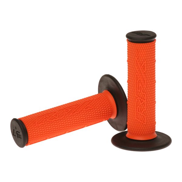 RFX Pro Series Dual Compound Grips Black Ends (Orange/Black) Pair