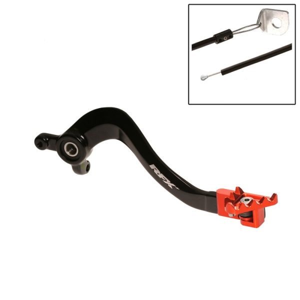 RFX Pro FT Rear Brake Lever (Black/Orange) - KTM SX85