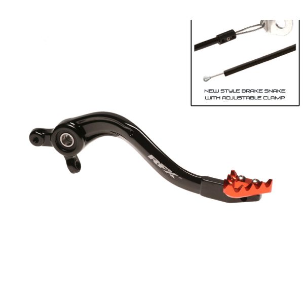 RFX Pro ST Rear Brake Lever (Hard Anodised Black/Orange)