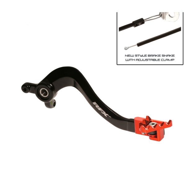 RFX Pro FT Rear Brake Lever (Black/Orange) - KTM SX85