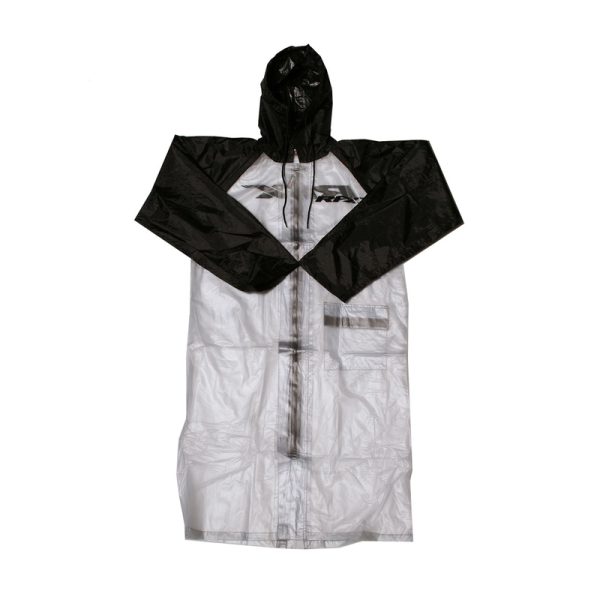 RFX Race Rain Coat Long (Clear/Black) Size Adult Large