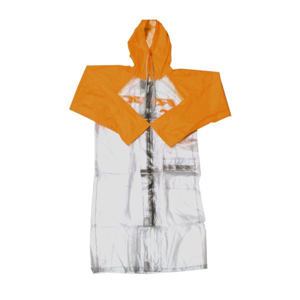 RFX Race Rain Coat Long (Clear/Orange) Size Adult XLarge