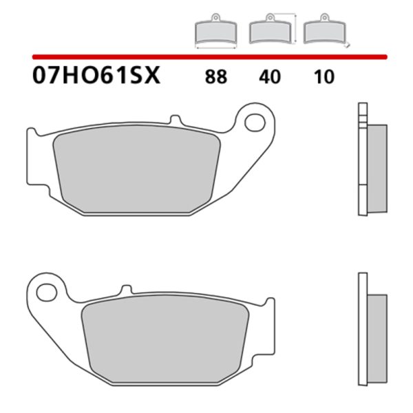 BREMBO Off-Road Sintered Metal Brake pads - 07HO61SX