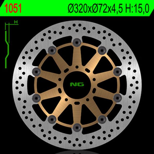 NG BRAKES Floating brake disc - 1051