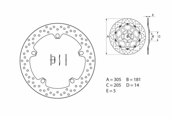 BREMBO Oro Fix Brake Disc - 168B407D6