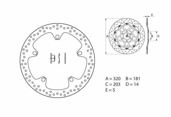 BREMBO Oro Fix Brake Disc - 168B407D7