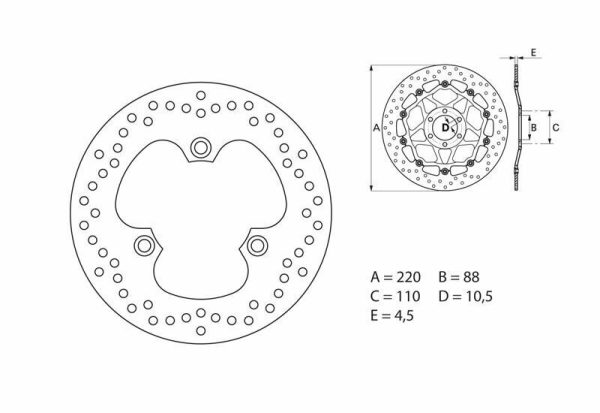 BREMBO Oro Fix Brake Disc - 68B40743