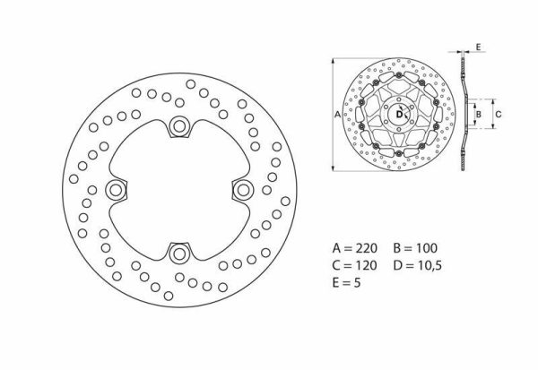 BREMBO Oro Fix Brake Disc - 68B40747