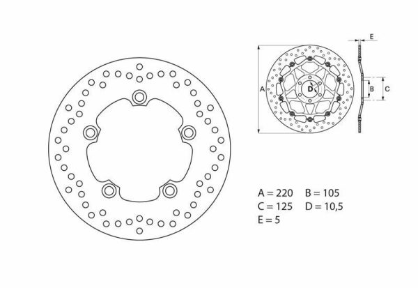 BREMBO Oro Fix Brake Disc - 68B40750