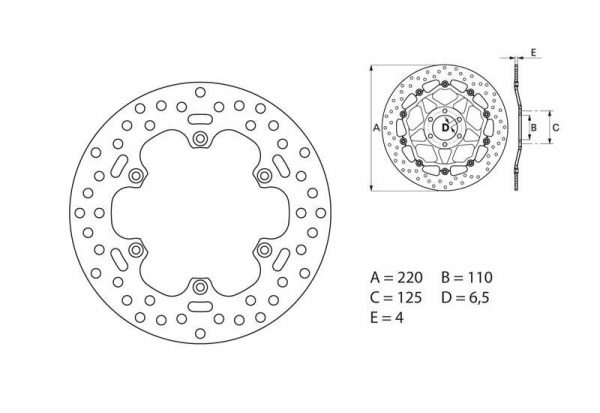 BREMBO Oro Fix Brake Disc - 68B40752