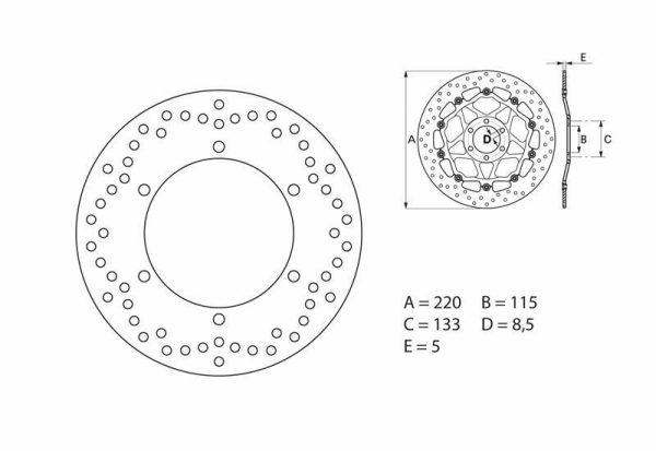 BREMBO Oro Fix Brake Disc - 68B40755