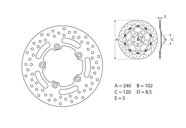 BREMBO Oro Fix Brake Disc - 68B40760