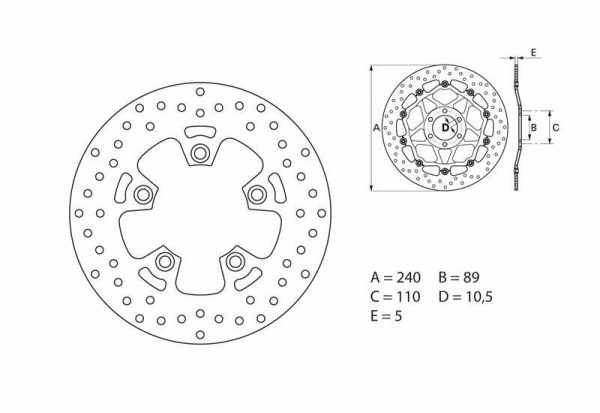 BREMBO Oro Fix Brake Disc - 68B40771