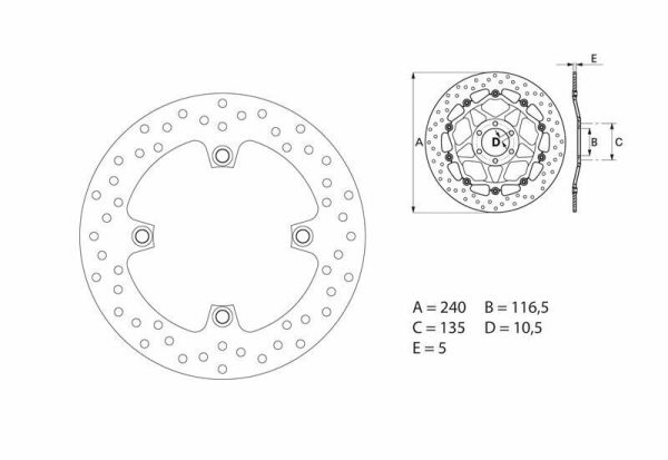 BREMBO Oro Fix Brake Disc - 68B40783