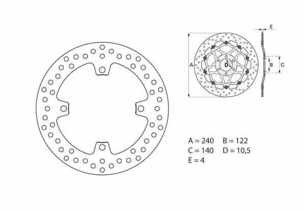 BREMBO Oro Fix Brake Disc - 68B40788