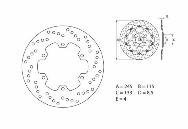 BREMBO Oro Fix Brake Disc - 68B40791