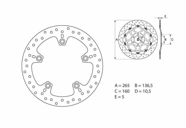 BREMBO Oro Fix Brake Disc - 68B407C0