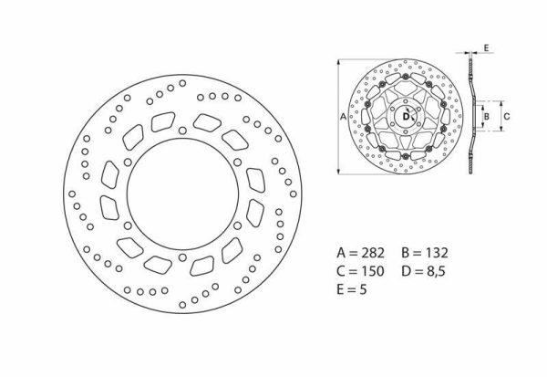 BREMBO Oro Fix Brake Disc - 68B407D0