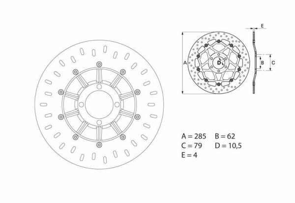 BREMBO Oro Fix Brake Disc - 68B407D2