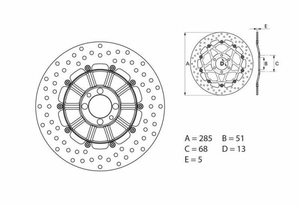 BREMBO Oro Fix Brake Disc - 68B407D3