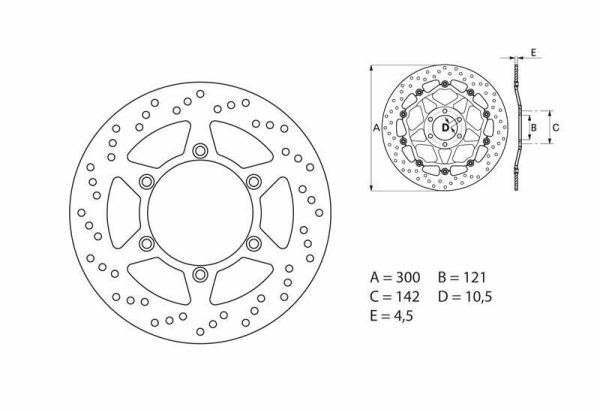 BREMBO Oro Fix Brake Disc - 68B407D5