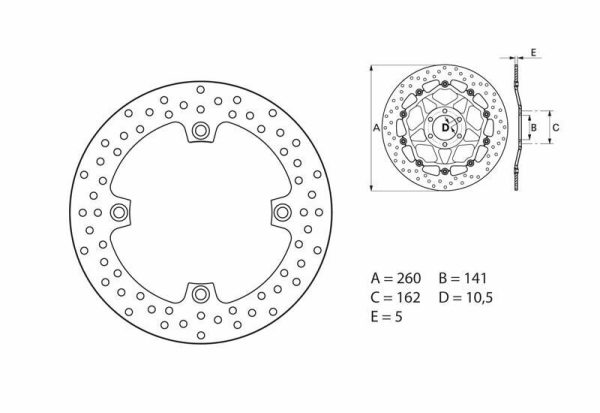 BREMBO Oro Fix Brake Disc - 68B407E3