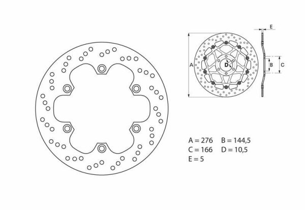 BREMBO Oro Fix Brake Disc - 68B407E9