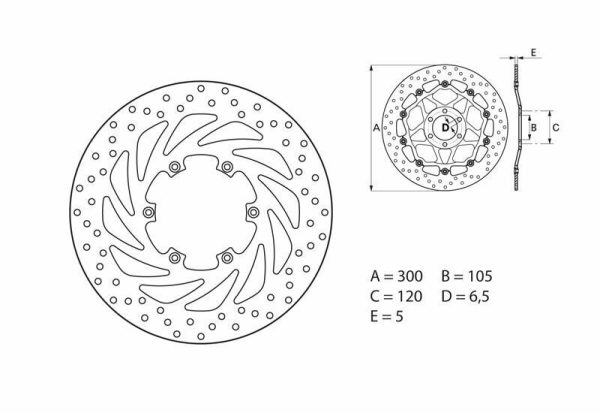 BREMBO Oro Fix Brake Disc - 68B407G5