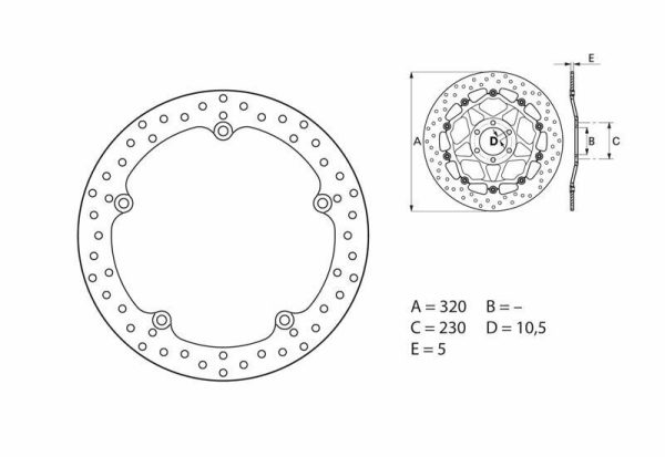 BREMBO Oro Fix Brake Disc - 68B407G7