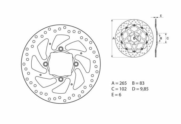 BREMBO Oro Fix Brake Disc - 68B407H2