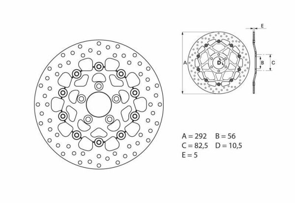 BREMBO Oro Floating Brake Disc - 78B40828