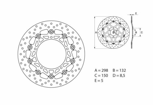 BREMBO Oro Floating Brake Disc - 78B40831