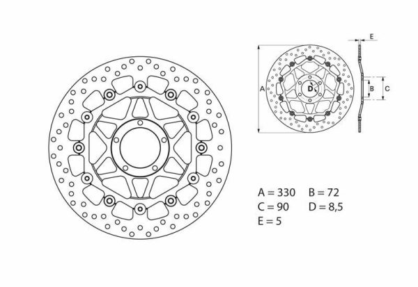 BREMBO Oro Floating Brake Disc - 78B40890