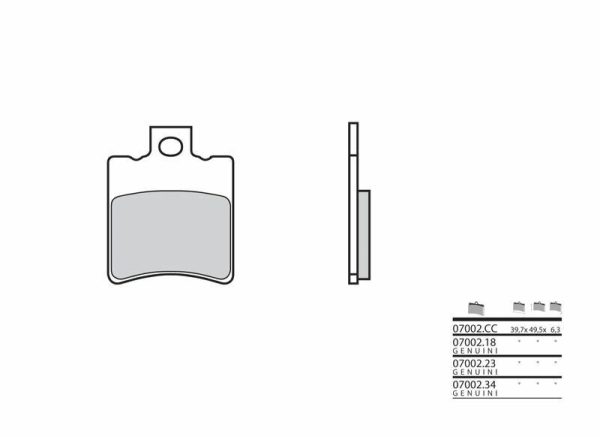 BREMBO Scooter Carbon Ceramic Brake pads - 07002