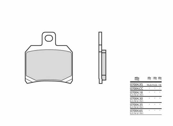 BREMBO Scooter Carbon Ceramic Brake pads - 07004