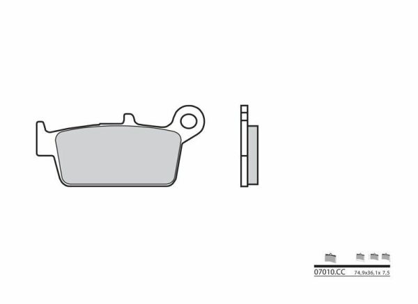 BREMBO Scooter Carbon Ceramic Brake pads - 07010