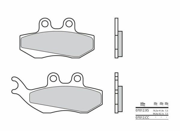 BREMBO Scooter Carbon Ceramic Brake pads - 07012