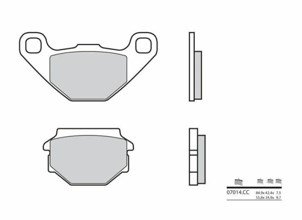 BREMBO Scooter Carbon Ceramic Brake pads - 07014